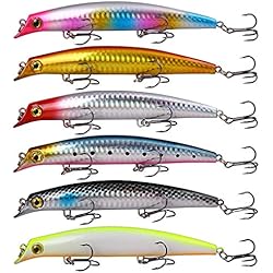 Señuelo Marca Duo Señuelos de Pesca Spinning Mar, 7 Piezas Señuelos Flotantes Artificiales, Señuelos Spinning Mar, Señuelos Jig, Señuelos de Spinning con Anzuelo Triples para Pescar Artificial Cebos