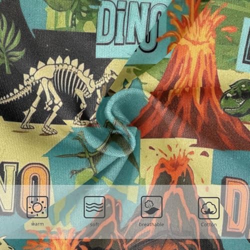 Retro Dinosaur S Toddler Girl Undies, Girls Cotton Underwear, 2T–8 Years3