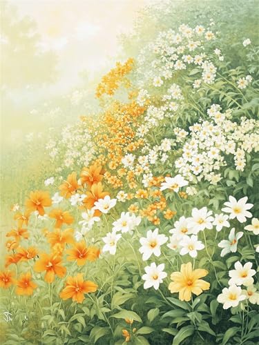 Peinture par numéro adulte fleur sans pli activité manuelle kit complet