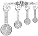 Ganz 4-Piece Measuring Spoons Boxed with Rack, Rooster