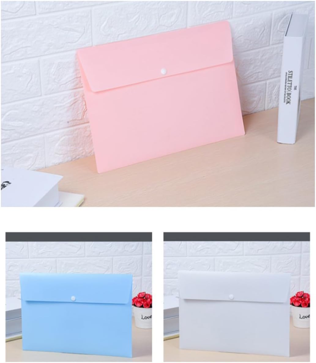 10pc PP File Folders with Button Closure Letter Size Briefcase image 5