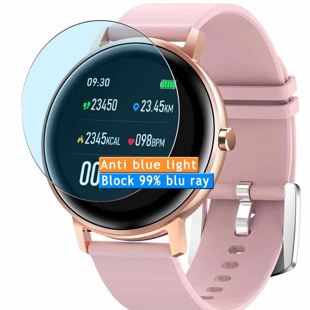 Vaxson 3-Pack Anti Blue Light Screen Protector, compatible with Sysmarts TS09 Smartwatch smart watch, TPU Guard Film Protectors Sticker [NOT Tempered Glass] New