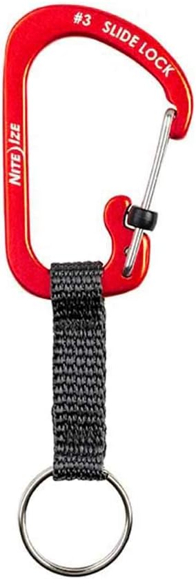 Nite Ize SlideLock Key Ring Aluminum Red