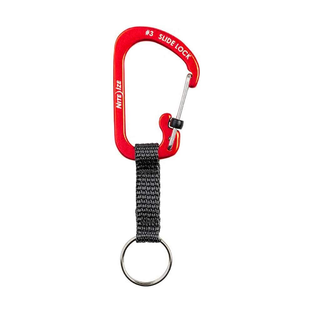 Nite Ize SlideLock Key Ring Aluminum Red