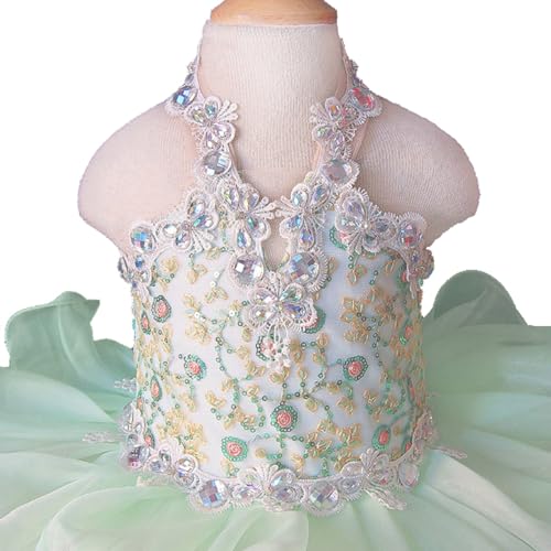 Jenniferwu Infant Toddler Baby Newborn Little Girl's Pageant Party Birthday Dress Beaded Dress3