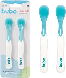 KIT COLHERES TERMOSSENSIVEL AZUL - 2 UNIDADES BUBA