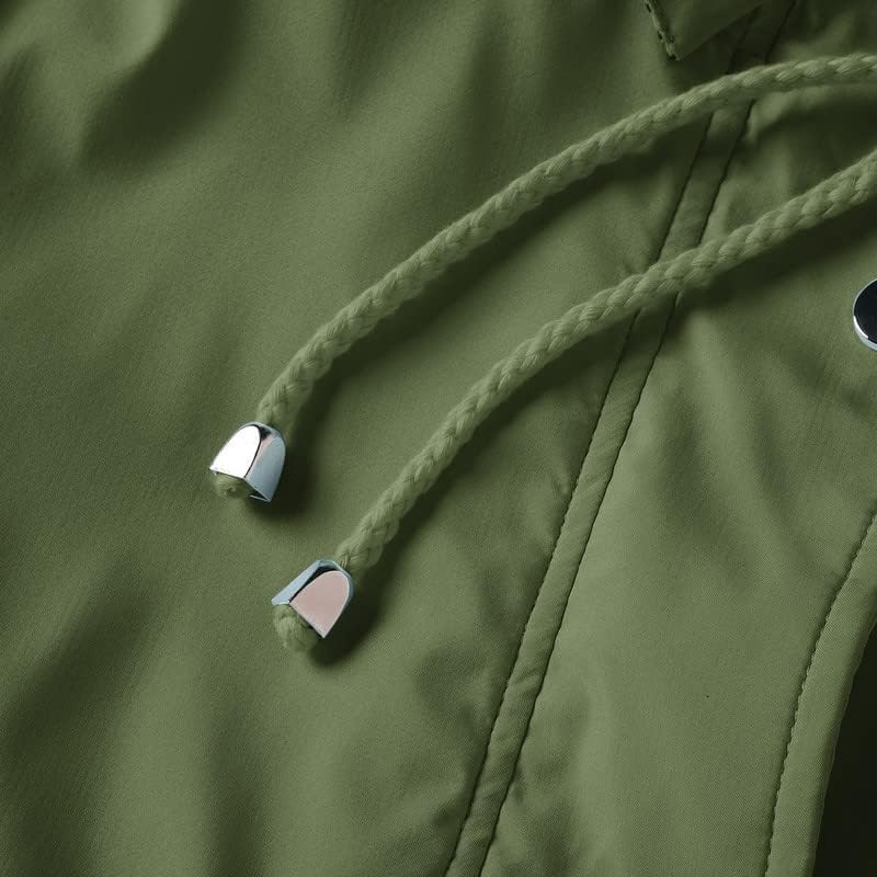 Womens Raincoat Waterproof with Hood Lightweight Windbreaker Rain Jacket Trench Coats Striped Lined - Image 6