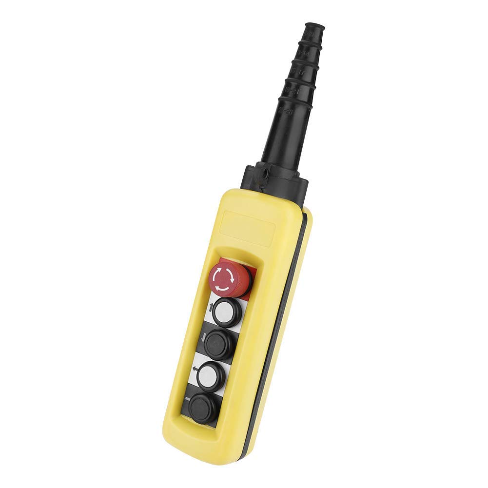 Interruttore Paranco a Catena 500V con Pulsante Sollevamento Arresto Emergenza e Controllo Sicurezza per Gru Industriale Funzione Protezione
