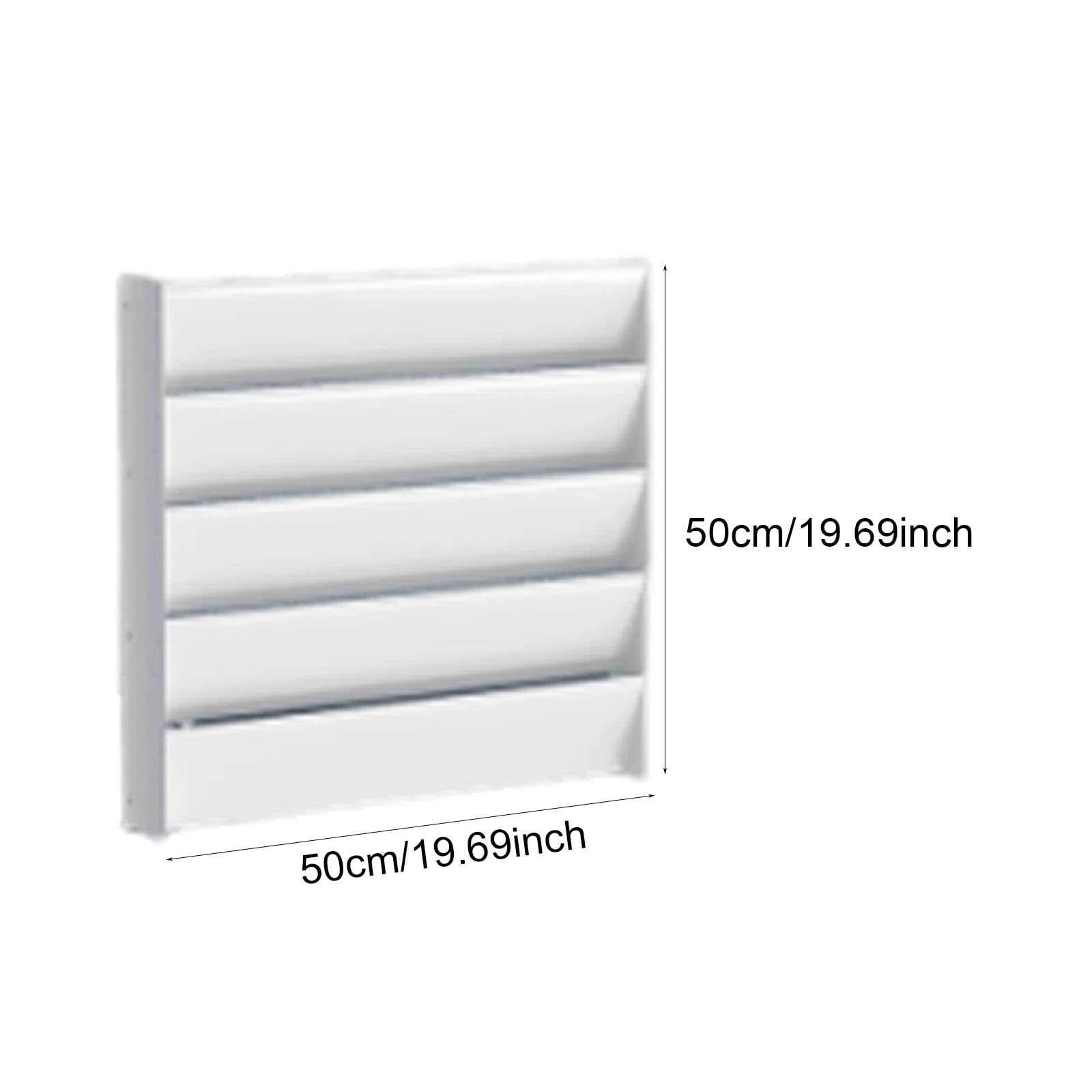 Deflector de Aire Acondicionado Exterior Universal con Cubierta de Bafle Metálica Galvanizada Louver Estanqueidad Y Compresor Protector para Instalaci, 50cmx50cm