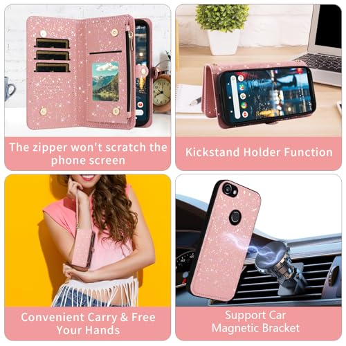 Accessoires Google Pixel 2XL étui portefeuille amovible antiresistant