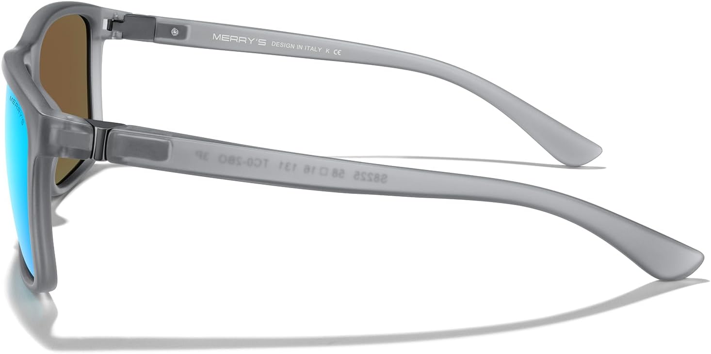 MERRY'S Rectangular Polarized Sports Sunglasses for Men Women Cycling Driving Fishing UV400 Protection S8225 - Image 3