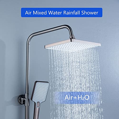 Système de douche exposé résolvant le manque de pression avec douche à main - 5