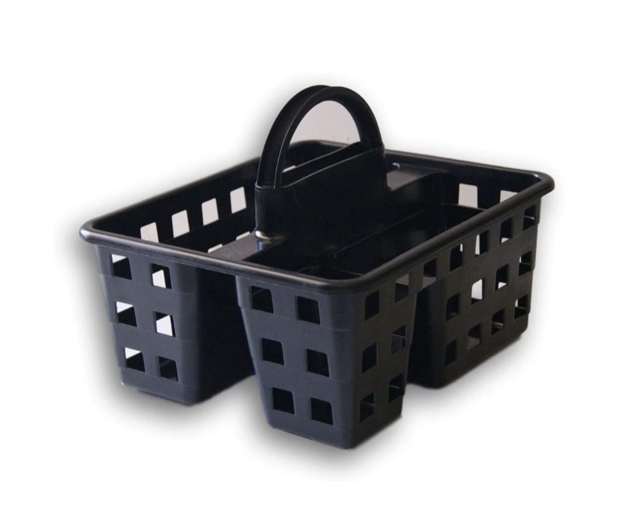 Plastic Caddies with Handle Shower Caddy Basket Clean Black 10 inch L x 8 5 inch W x