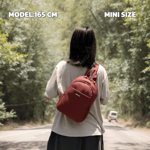 Compact Mini Backpack for Women and Small Travel Backpack,Convertible Sling Bag, Waterproof and Versatile Daypack(Orange)2