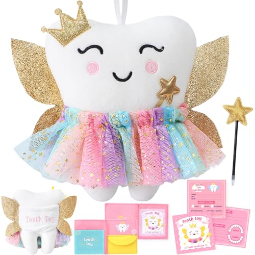 G.C Kids Tooth Fairy Plush Pillow with Pocket & Notepad