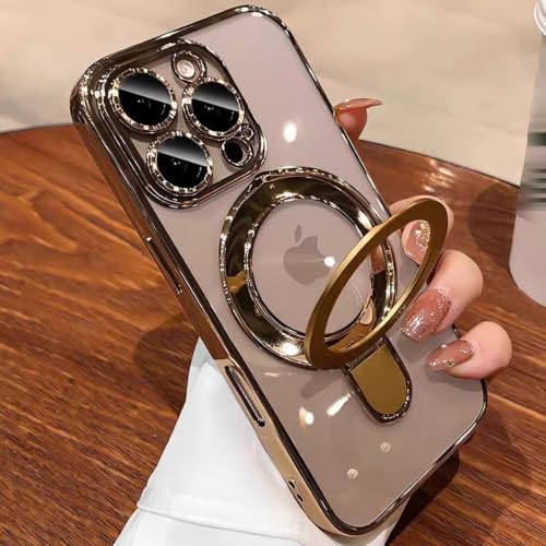 SMARTFOX Case for iPhone 15 Pro Max with Magnetic Invisible Stand, Gold by SMARTFOX - Used condition - US$11.75