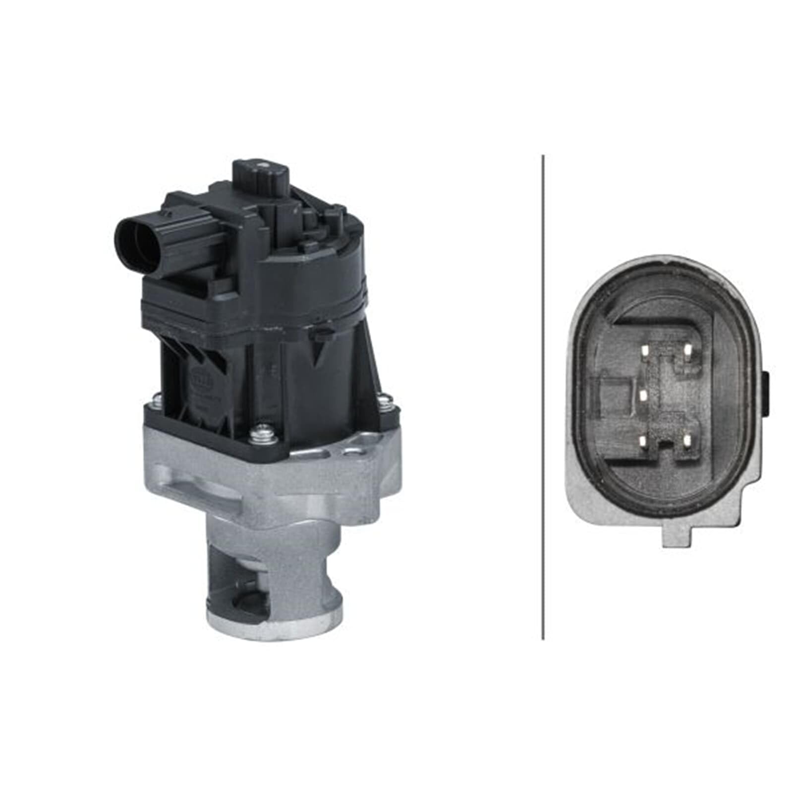 HELLA 6NU 014 864-731 AGR-Ventil - 12 V - elektrisch - 5-poliger Stecker