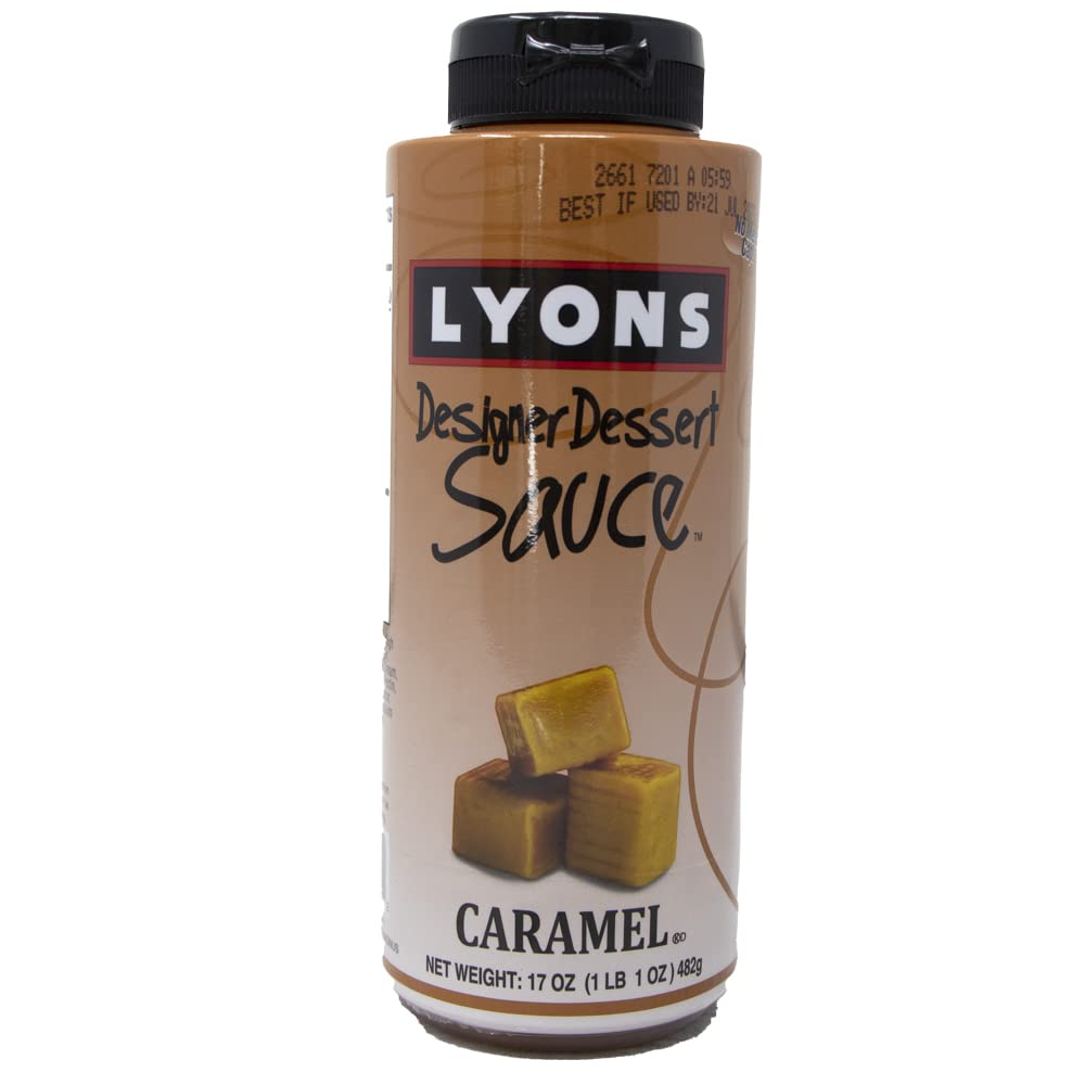 Lyons Caramel Designer Dessert Sauce (Pack of 12 Bottles)