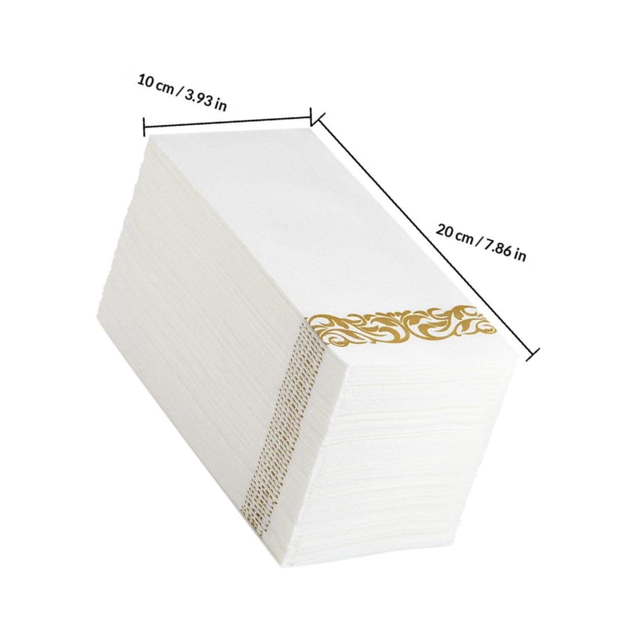 Papierservietten Einweg Gästetücher 100 Stück Goldene 40x30cm Dicke und Gefaltete aus Papier Elegante Servietten für Hochzeitsparty und Festliche Anlässe