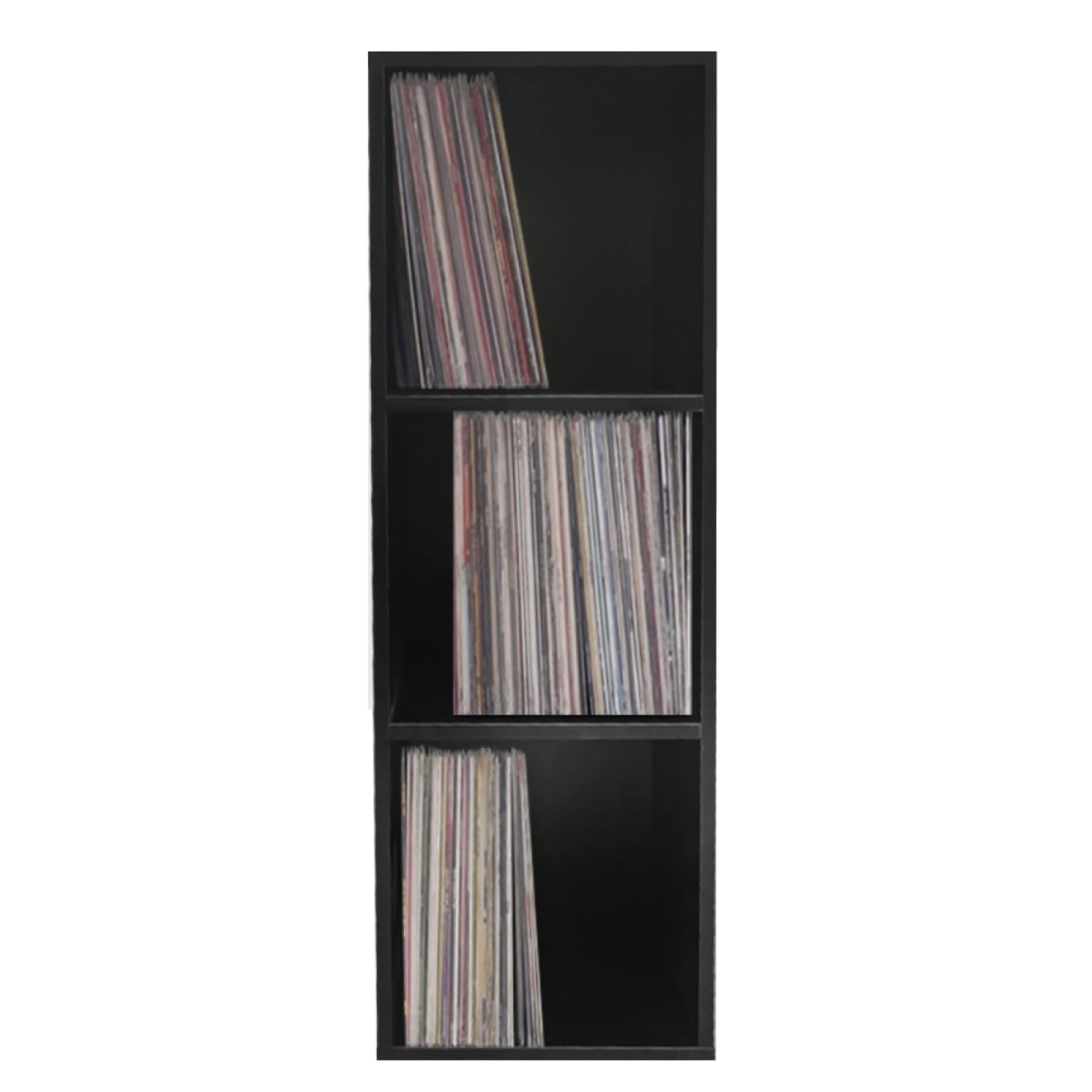 VDD Meuble de rangement vinyle Lp records - 3 compartiments - noir