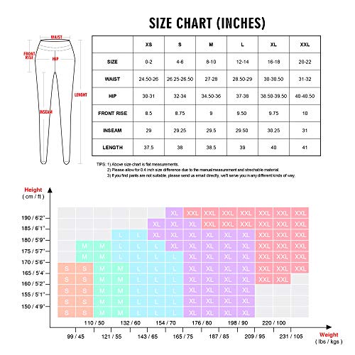 Calça legging feminina Zeronic de cintura alta para ioga e academia, Preto, Medium