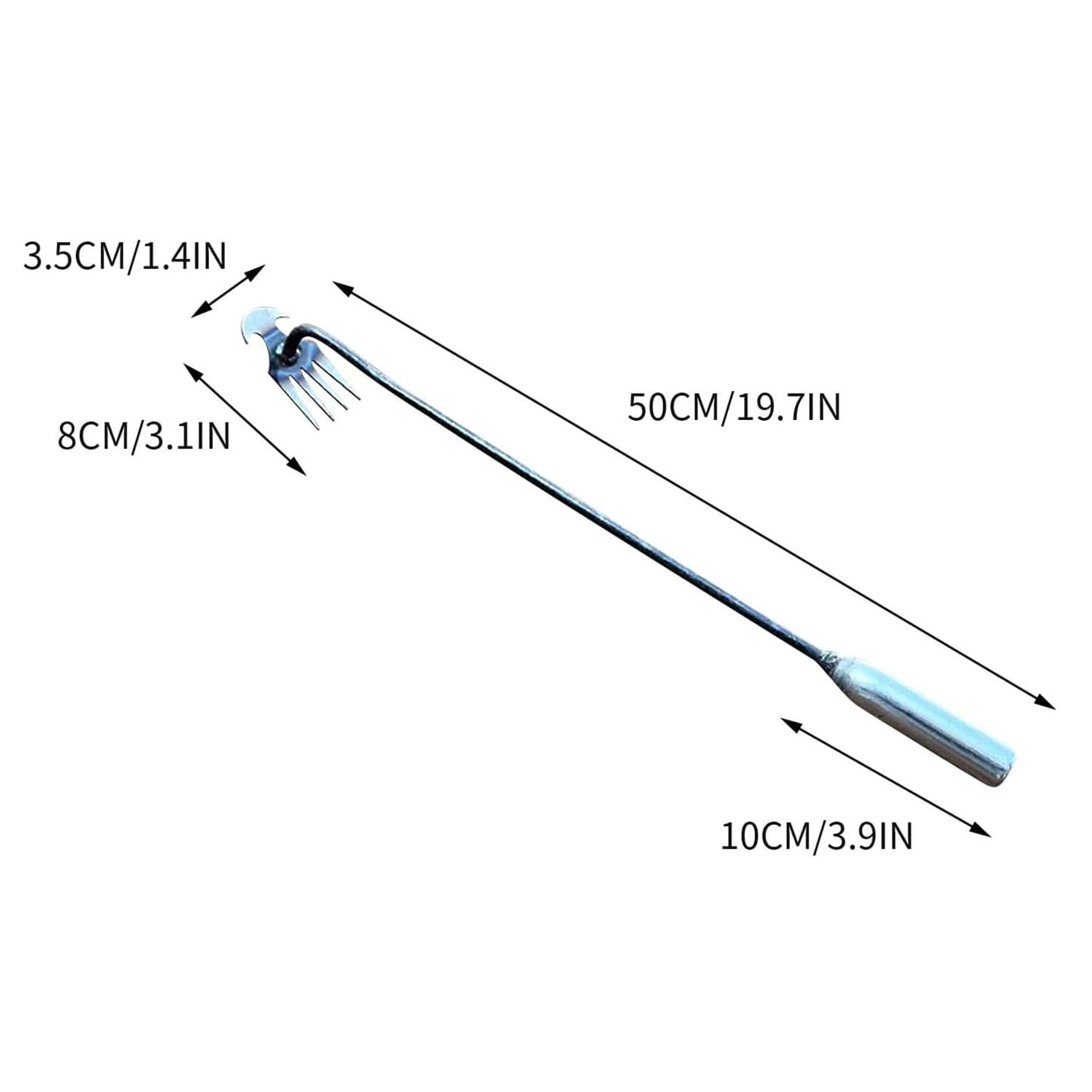 Estirpatore Manuale Erbacce GOXAWEE - 4 Artigli Acciaio, Manico Telescopico 1.8m - Foto 5