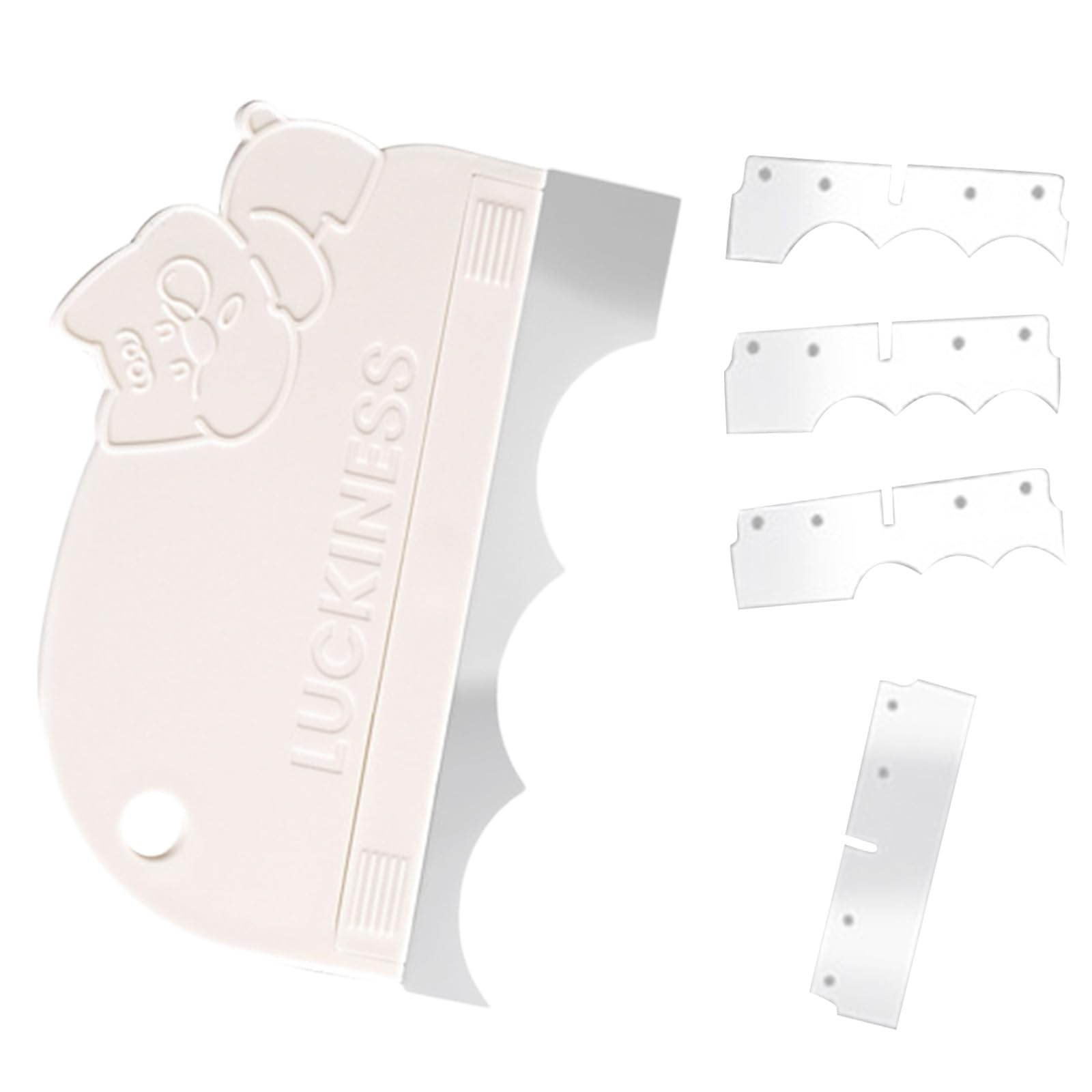Piceioep Large Surfaces Cake Smoother Scrapers with Soft Interchangeable for Easy Spreading and Leveling of Frosted Layer Exchangeable Cake Scrapers