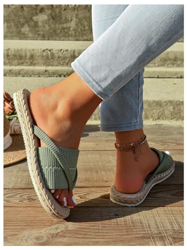 GORGLITTER Women's Open Toe Thong Dressy Sandals Summer Beach Flip Flops Trendy 2025 Slide Sandals3