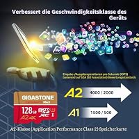 [5 Jahre kostenlose Datenrettung] GIGASTONE 128GB Micro-SD-Karte mit USB 3.2 Typ C Kartenleser, 4K Kamera Pro MAX, bis zu 120/80 MB/s, für GoPro 4K UHD Video, A2 V30 MicroSDXC Speicherkarte – Ansicht 6