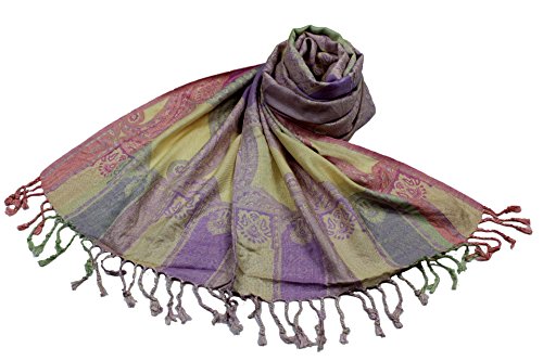 Étole viscose motif cachemire SHANKARA N22, la douceur d'un tissage ajouré haut de gamme