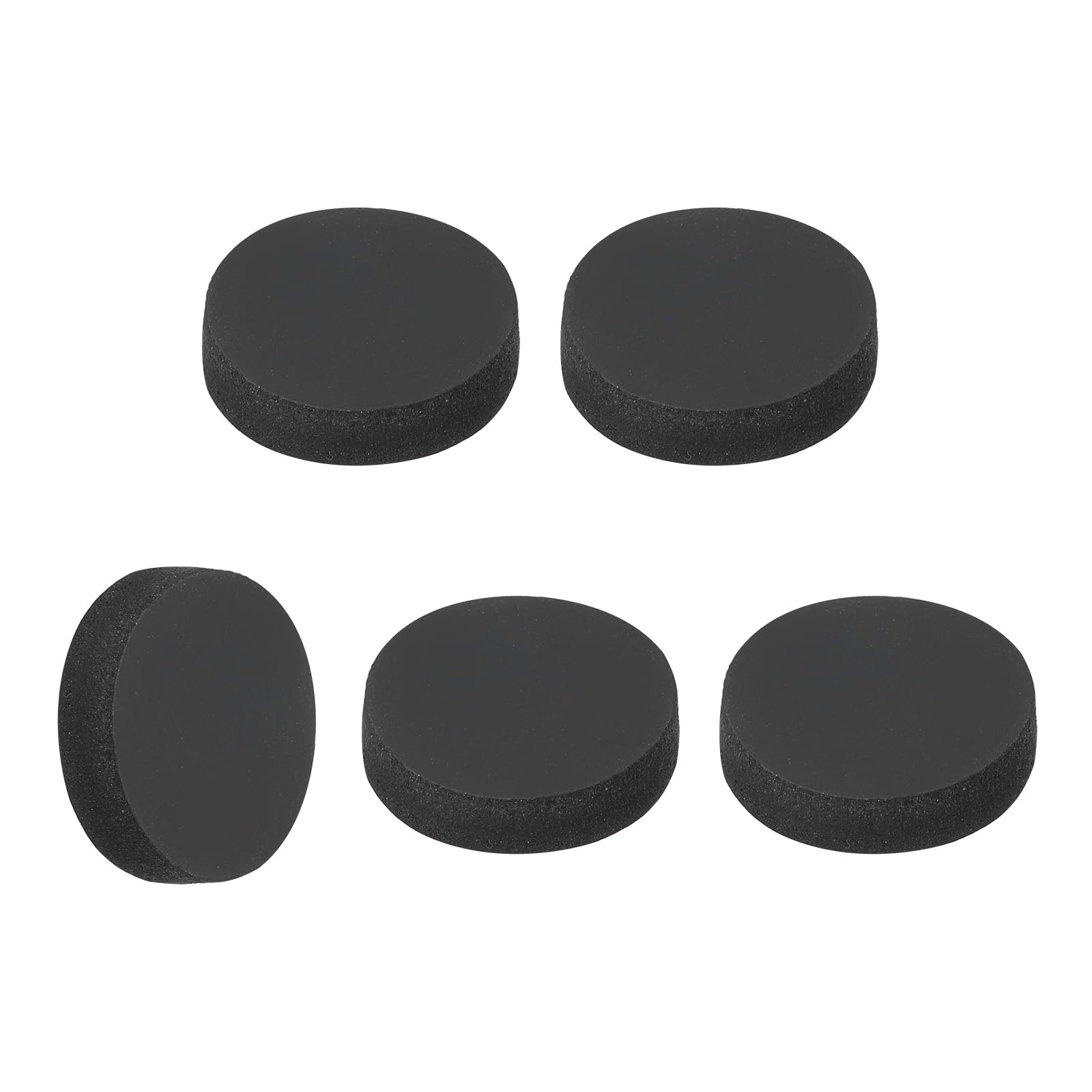 sourcing map 5Pcs Rubber Solid Discs Washers, 25mm OD x 6mm Thick Black