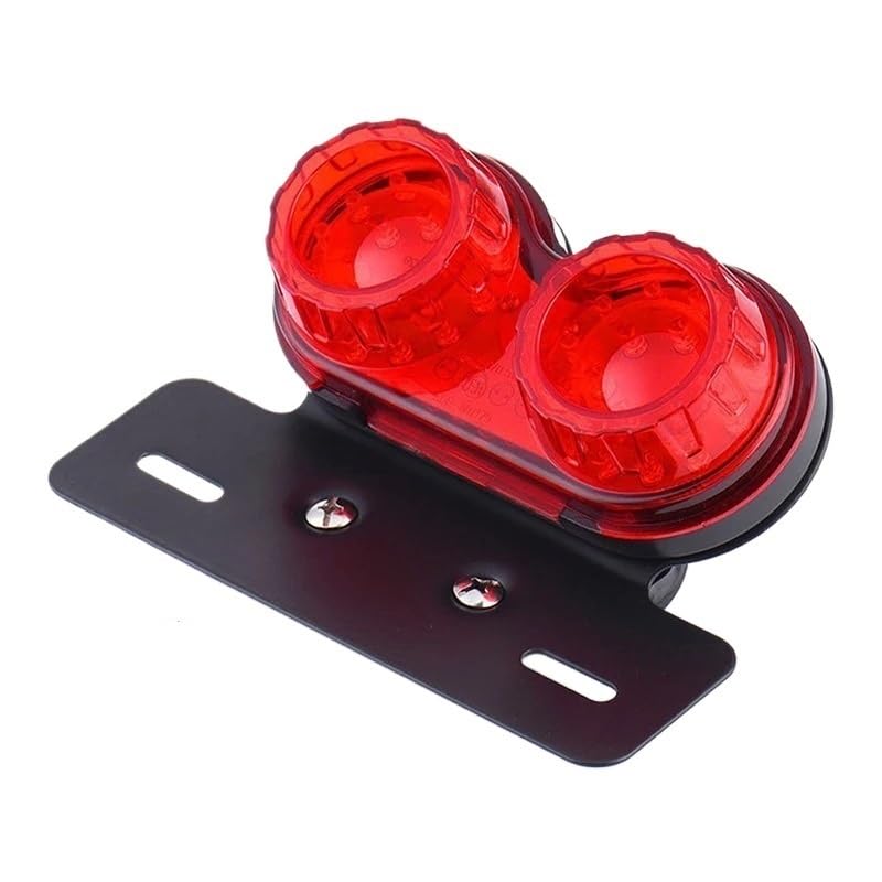 Luz trasera universal 12V para motocicleta con doble piloto integrado