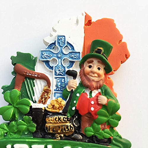 Imán decorativo rectangular 3D para refrigerador Irlanda miniatura 6