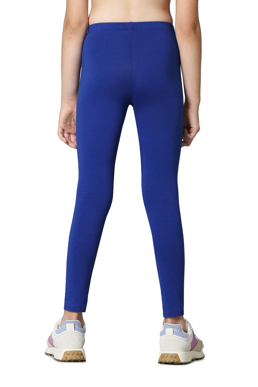 Van Heusen Girls Mid Rise Leggings - Power Plus Cotton Spandex - Power Plus, Super Soft, Stretchable_56301_Sodalite Blue_7-8 Years - Image 4 thumbnail