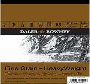 Daler-Rowney Eco Fine Grain Heavyweight Drawing Pad - 200gsm - A5