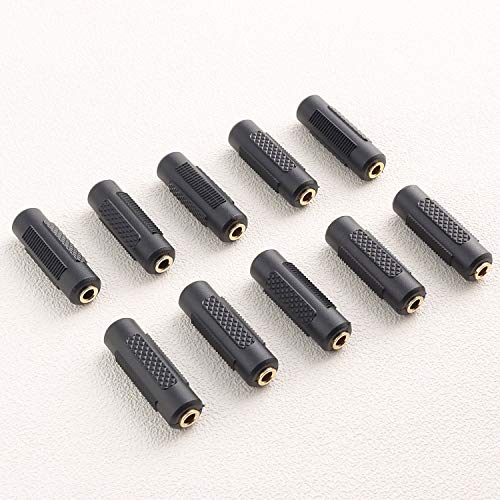 Adaptador jack estéreo 3.5mm hembra a hembra, pack 10 miniatura 7