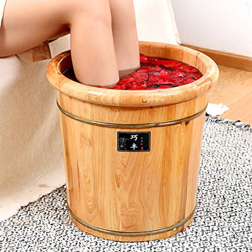 Baño de pies de madera con tapa y masaje miniatura 2