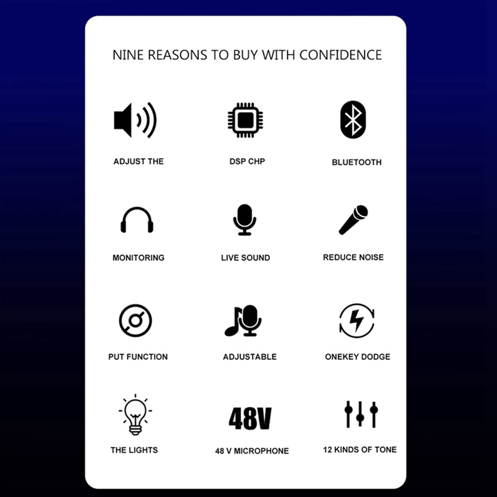 Mixer Audio Professionale, Scheda Audio A2 Live, Scheda Audio Bluetooth Portatile, Volume Audio Regolabile Professionale per la Registrazione Musicale, Karaoke e Canto