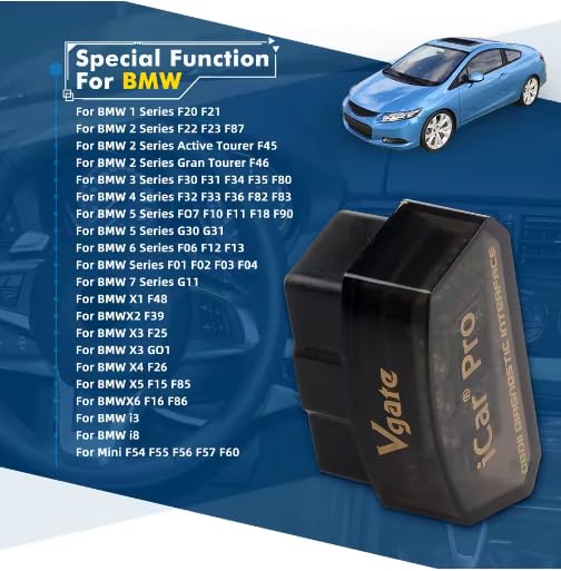 vLinker MC ELM-327 V2.2 Bluetooth 3.0 4.0 Skaner OBD2 OBD 2 BimmerCode Auto Narzędzia diagnostyczne do samochodów ELM 327 V1 5 (Bluetooth 4.0)