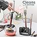 Luxe Electric Makeup Brush Cleaner Machine with Cleaning Solution - USB Charging Station, Automatic Brush Washer and Dryer - 3 Adjustable Speeds for Easy Cleaning - Complete Set for Hygienic Brushes
