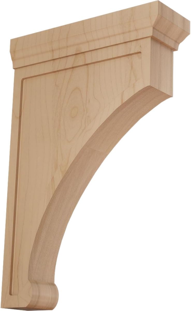 Ekena Millwork BKTW02X08X12GOAL Extra Large Gomez Wood Wood Brackets, 2 1/2"W x 8"D x 12"H , Alder