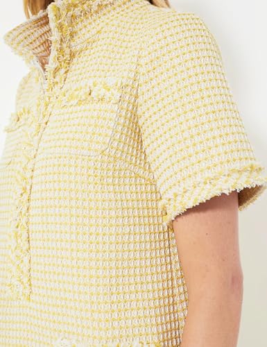Image of PEHMEA Womens Tweed Jackie Dress Short Sleeve Shift Midi Elegant Dresses
