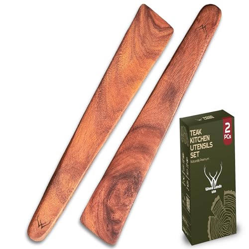 2Pcs Wooden Spatula For Cooking