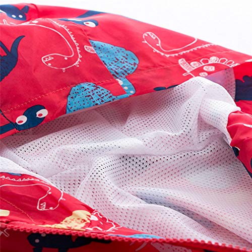 Toddler Baby Boys Girls Jacket Long Sleeve Windproof Coats Zip Up Trench Windbreaker (Red, 4-5 Years)4