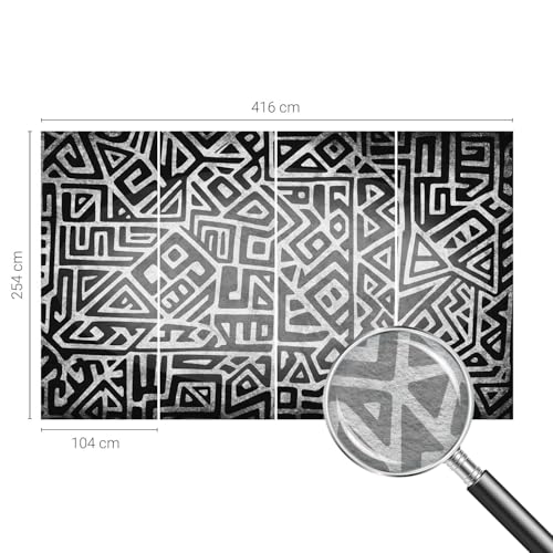 Papier Peint Salon et Chambre Labyrinthe Géométrique Grand Format - 5