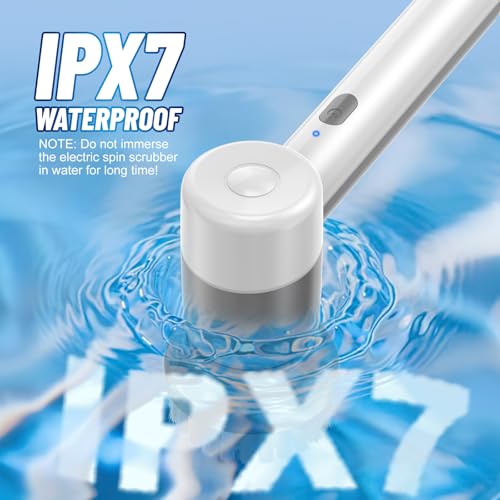 Hattyroom Handheld Electric Spin Scrubber, Bathroom Scrubber Rechargeable Shower Scrubber With 5 Replaceable Brush Heads, Cordless Cleaning Brush Power Scrubber For Floor Wall Tile Tub Sink Grill Dish Kitchen thumb #6