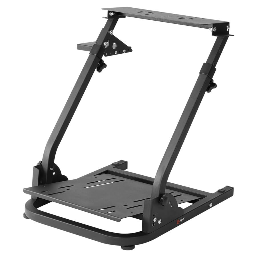 D-GEAR Drive Like A Pro - Supporto Volante da Corsa Pieghevole e Universale per Sim Racing | Struttura Regolabile in Acciaio Antiruggine | Design Salvaspazio con Piedini Antiscivolo 72~83cm