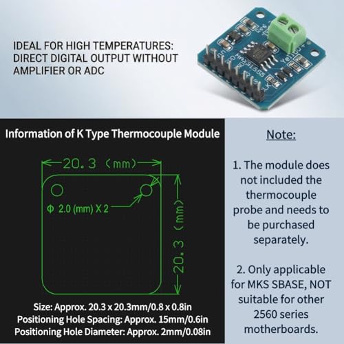 4PCS K-Typ-Thermoelementmodul MAX31855 SPI-Anschluss Industriebedarf 14-Bit-Auflösung K-Typ-Thermoelementmodul