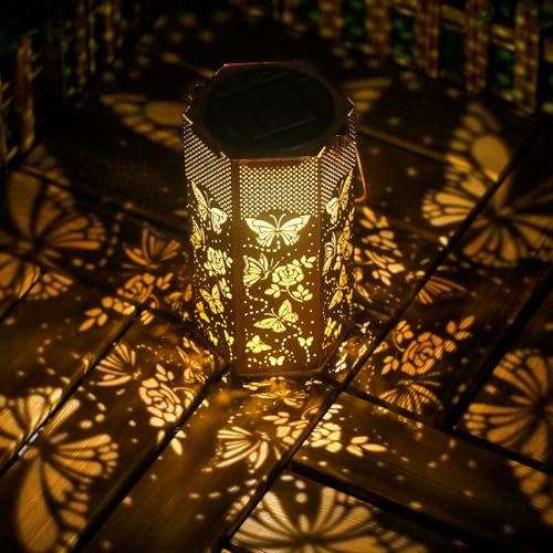 Image of Eandisom Birthday Gifts for Women, 1 Pack Butterfly Solar Lanterns