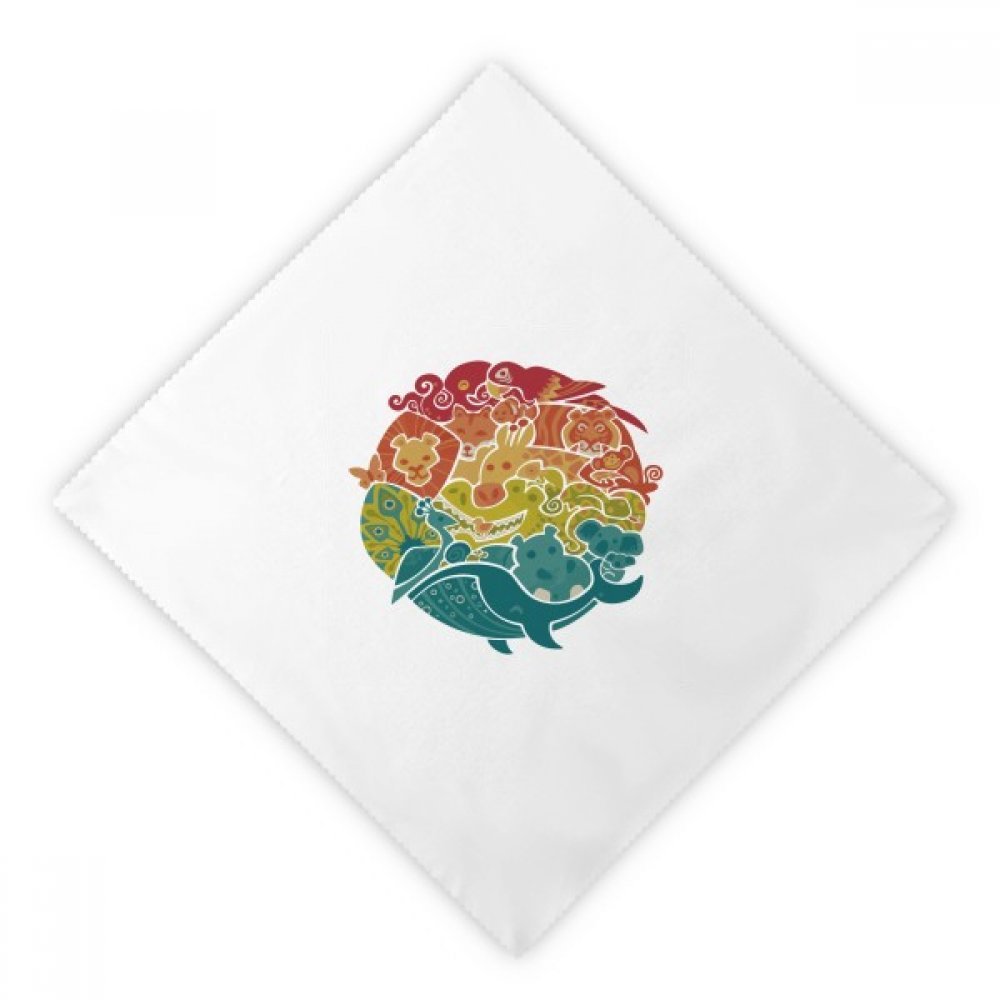 Serviettes en tissu lavables motif poisson bleu pour repas sans déchet